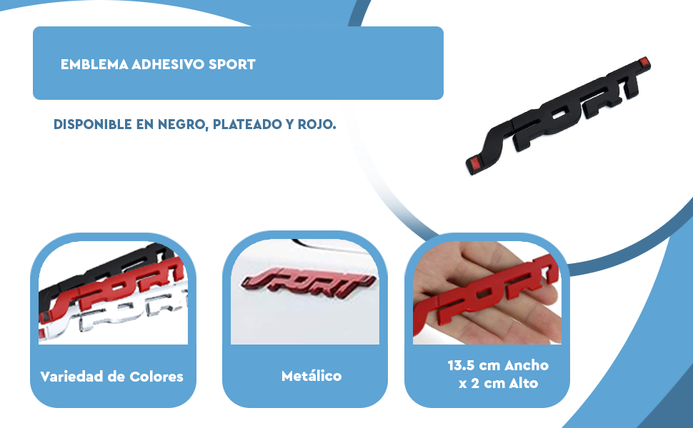 Banner - Emblema sport adhesivo Plateado