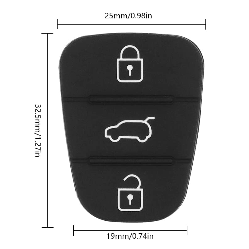 Botones de mando llave del coche 3 botones compatible con Hyundai y Kia - imagen 3