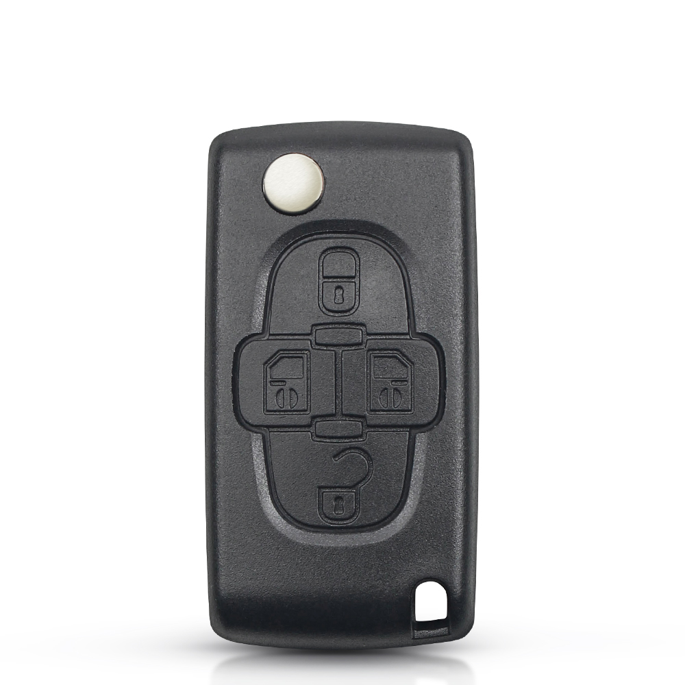 Carcasa mando llave del coche 4 botones citroen y peugeot - imagen 1