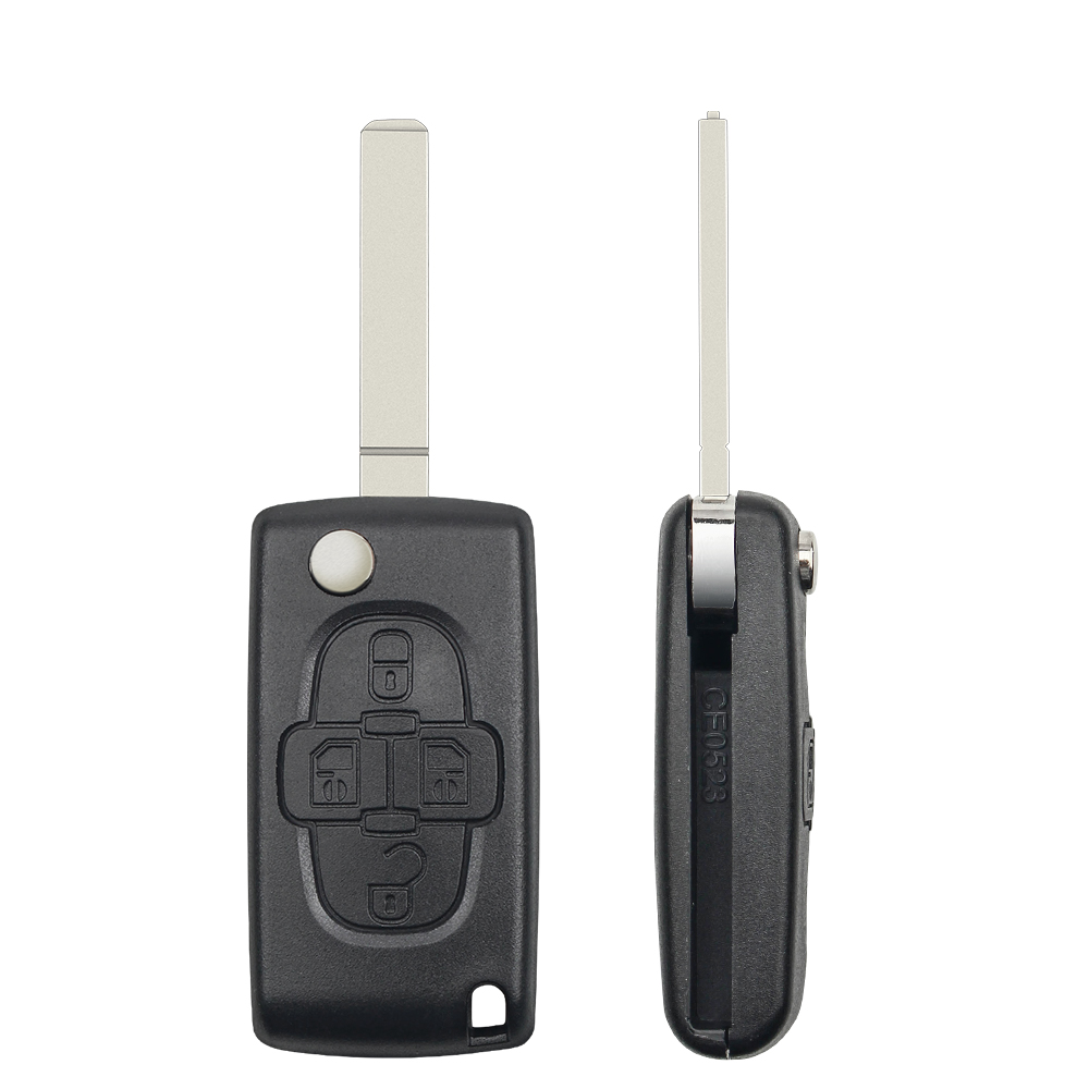 Carcasa mando llave del coche 4 botones citroen y peugeot - imagen 3