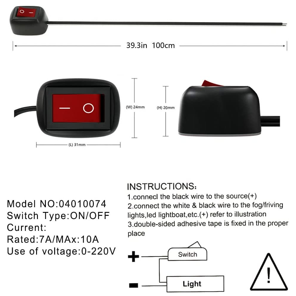 Interruptor de coche DIY en forma de gota de agua 12V rojo - imagen 3