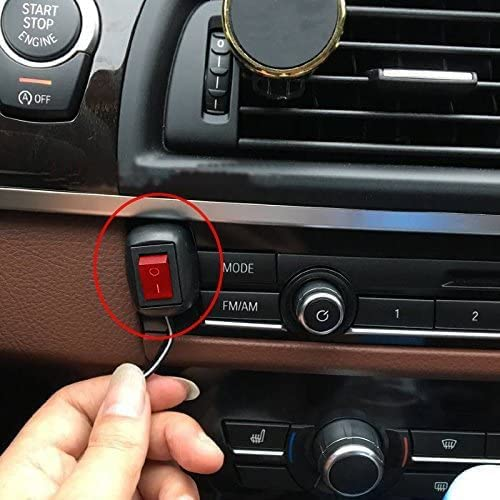 Interruptor de coche DIY en forma de gota de agua 12V rojo - imagen 4
