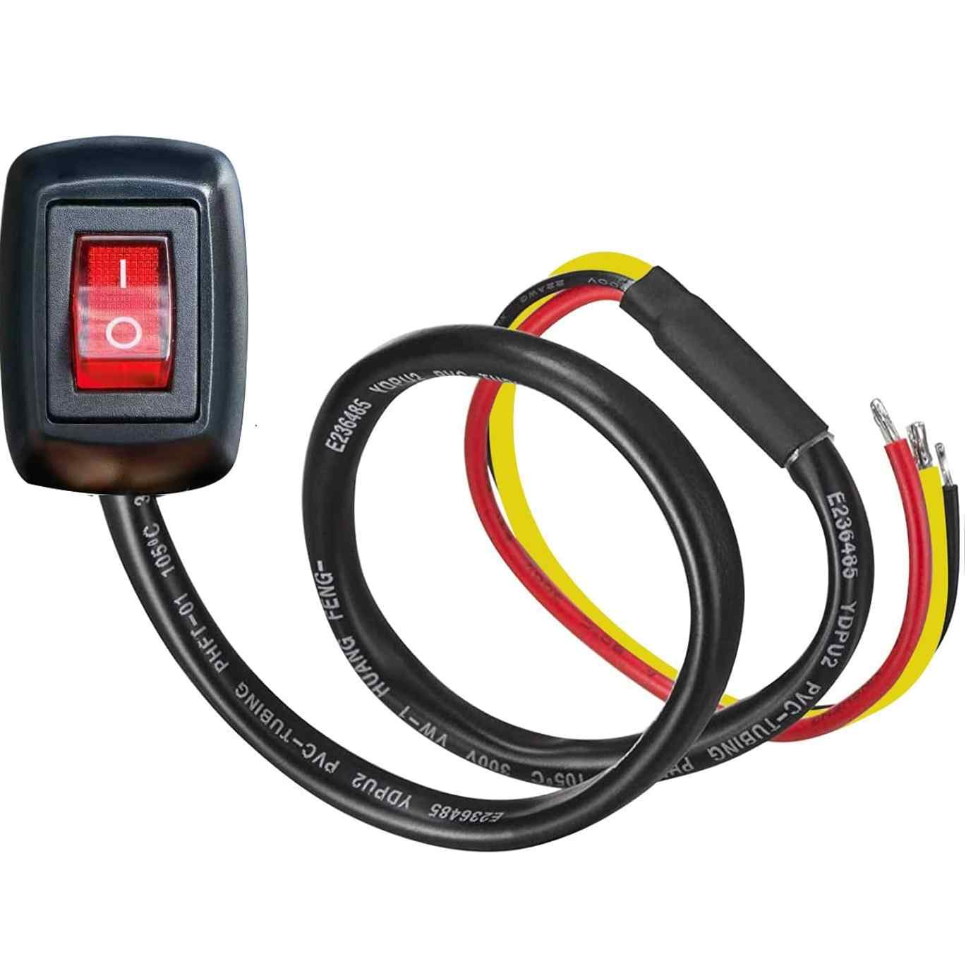 Interruptor de coche DIY en forma de gota de agua 12V con LED rojo - imagen 1