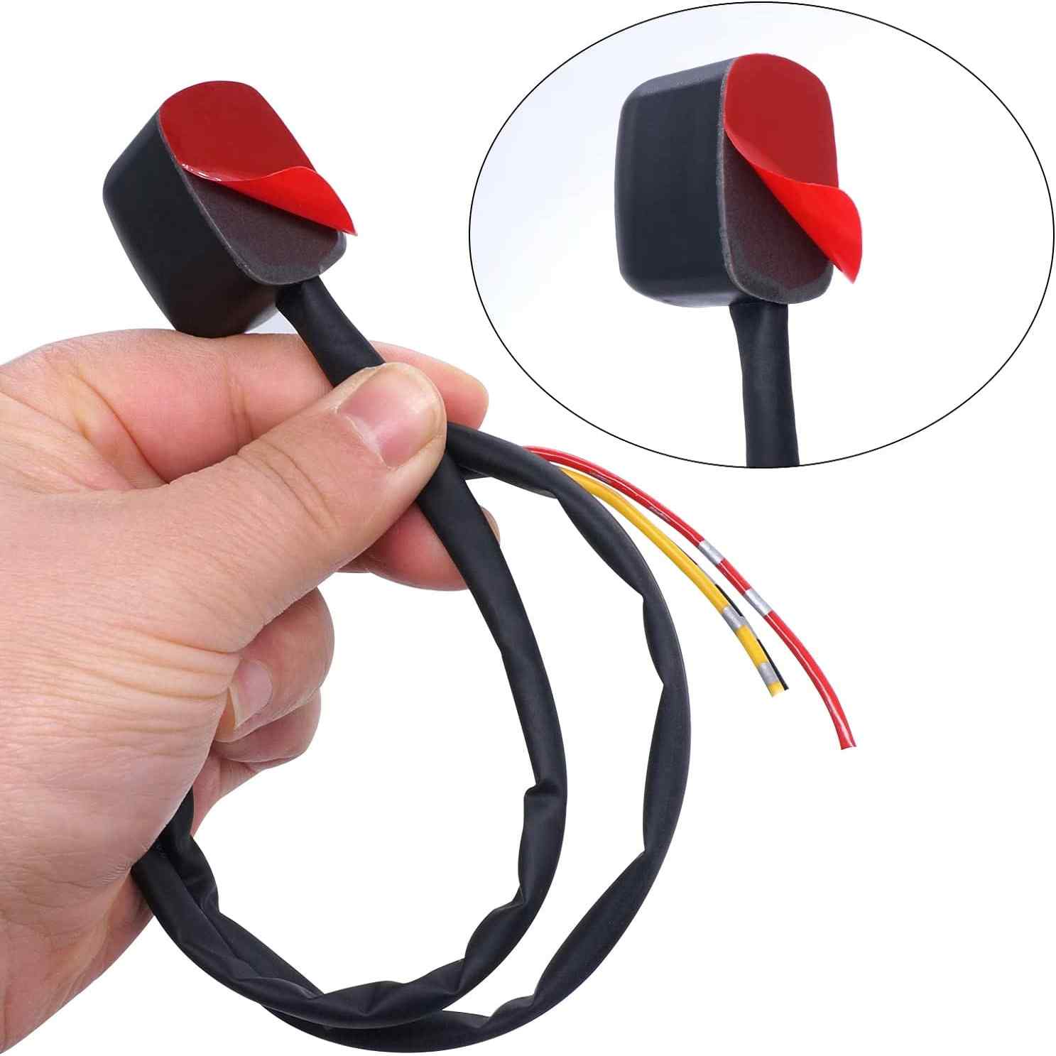 Interruptor de coche DIY en forma de gota de agua 12V con LED verde - imagen 3