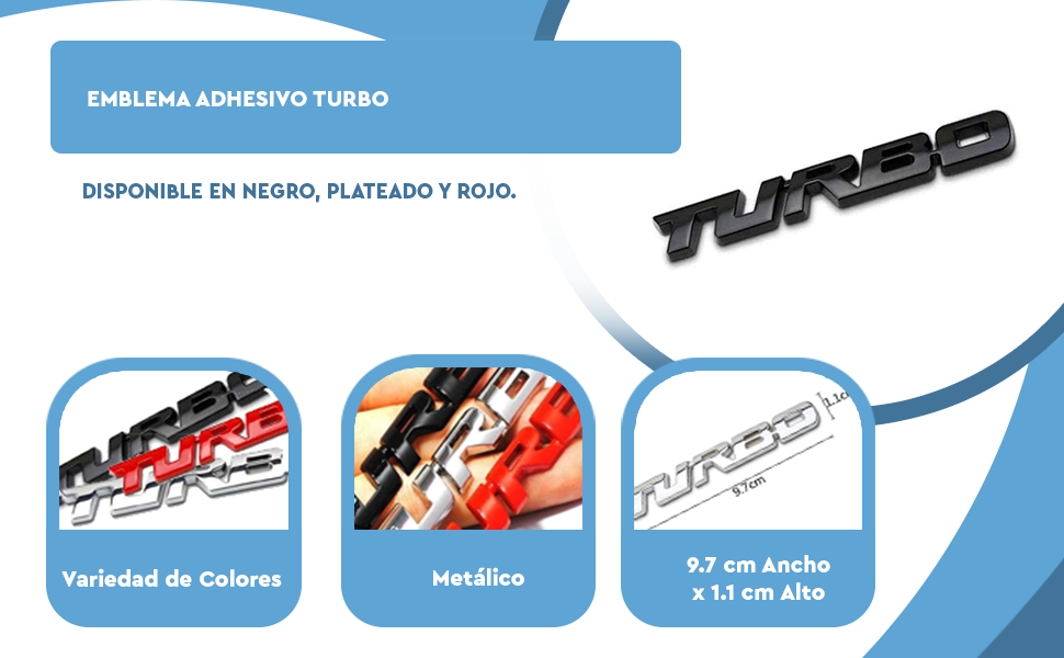 Banner - Emblema turbo adhesivo Rojo