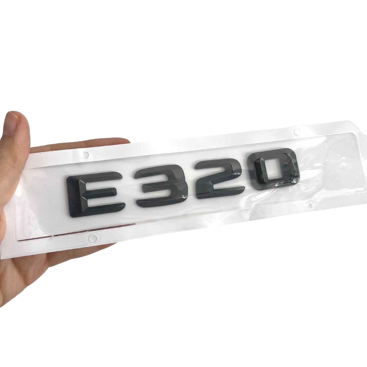Emblema E320 adhesivo para maletero compatible con Mercedes negro - imagen 2