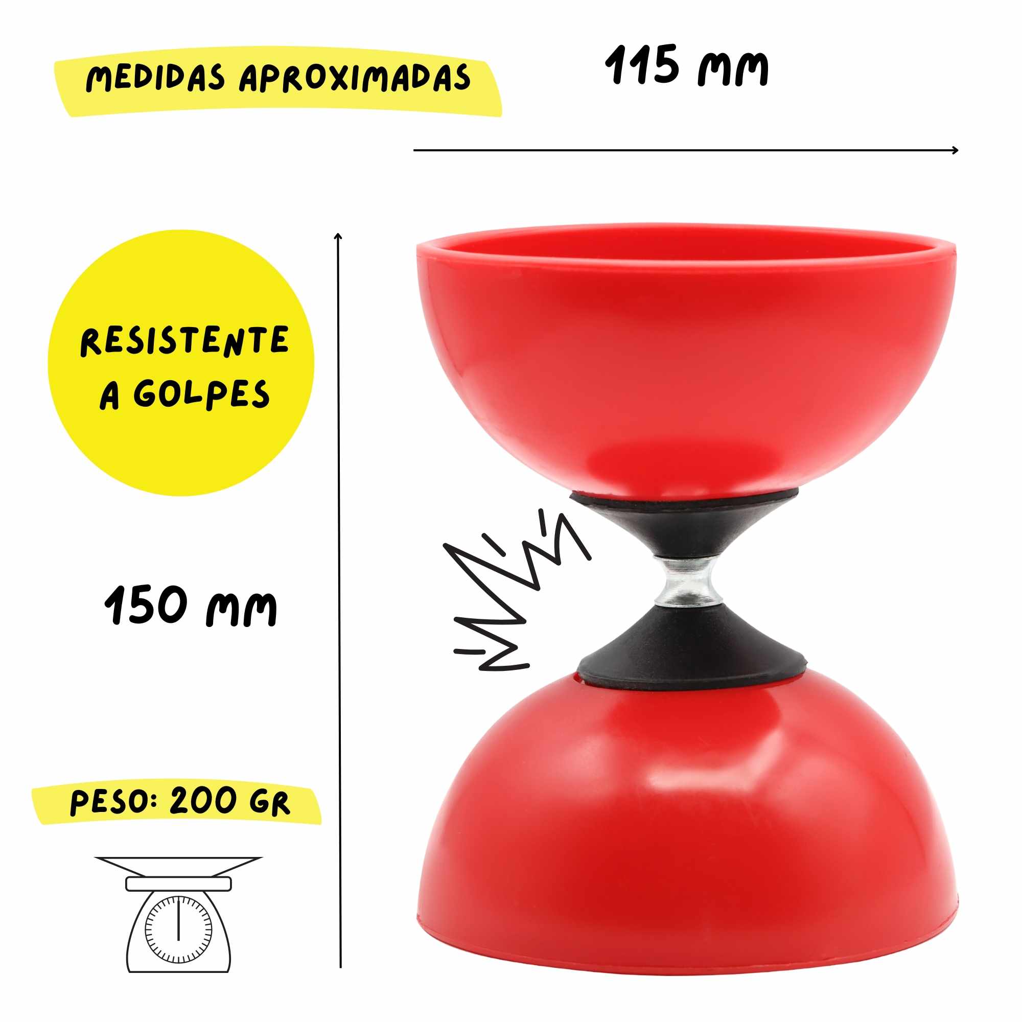 Diábolo para Malabares Rojo - imagen 2
