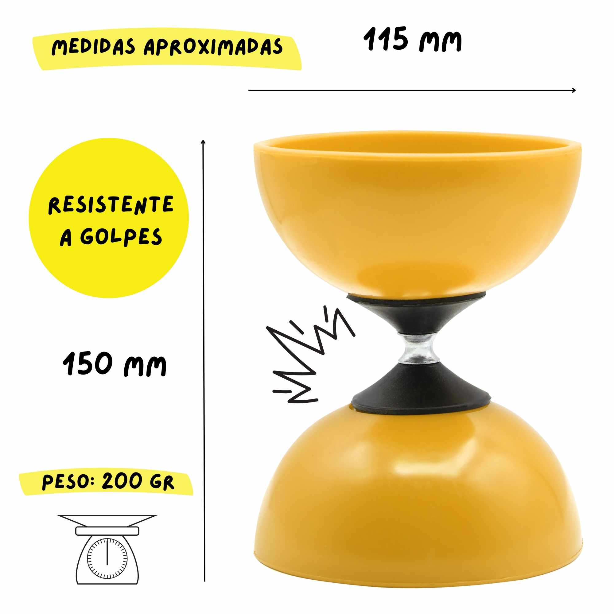 Diábolo para Malabares Amarillo - imagen 2