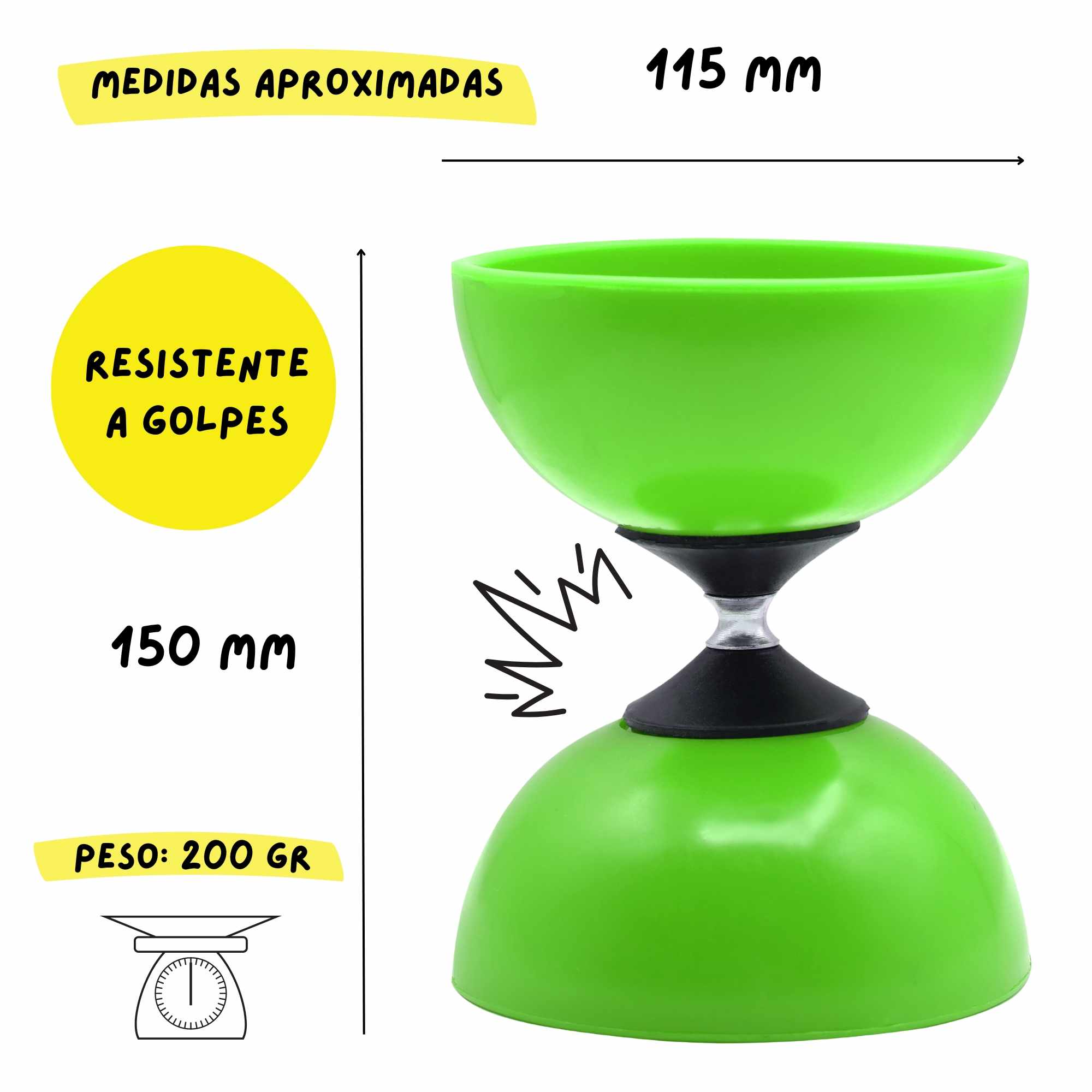 Diábolo para Malabares Verde - imagen 2