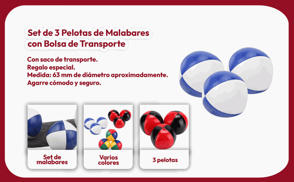 Banner - Pelotas de malabares 63 mm 3 unidades