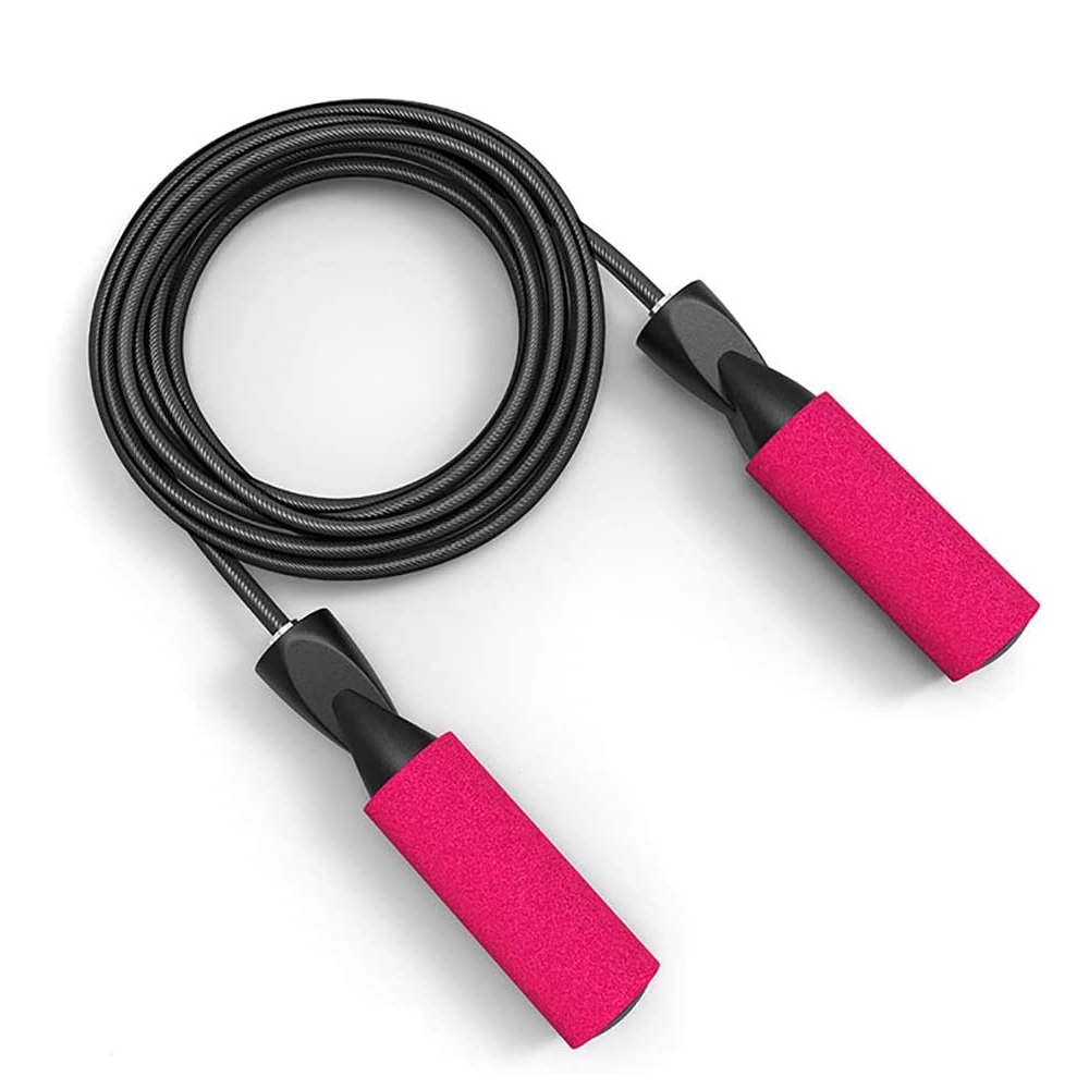 Cuerda para Saltar, Comba con Mango Antideslizante rosa 2.8 Metros