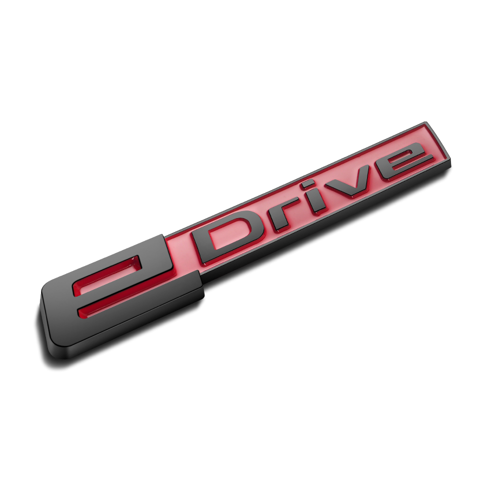Emblema Adhesivo E-Drive para Maletero compatible con BMW rojo