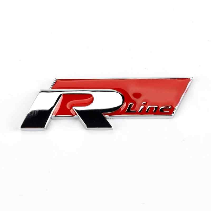 Emblema Adhesivo RLine para Maletero compatible con VW rojo plateado - imagen 1