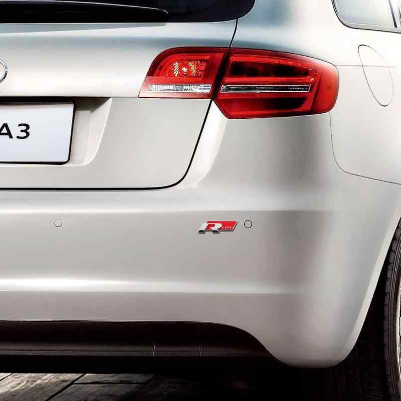 Emblema Adhesivo RLine para Maletero compatible con VW rojo plateado - imagen 3