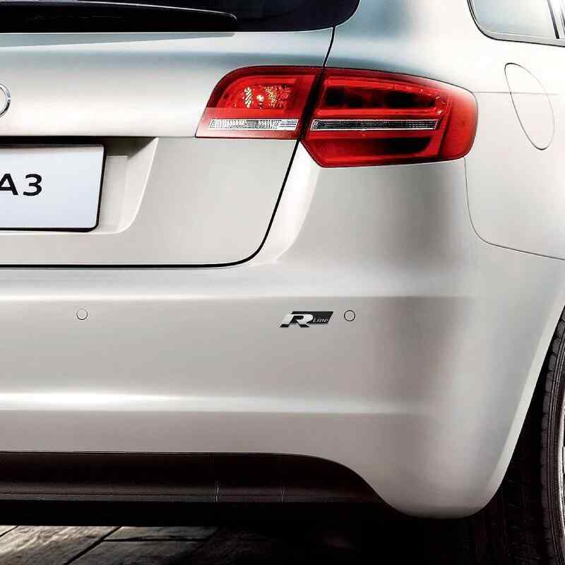 Emblema Adhesivo RLine para Maletero compatible con VW negro plateado - imagen 3