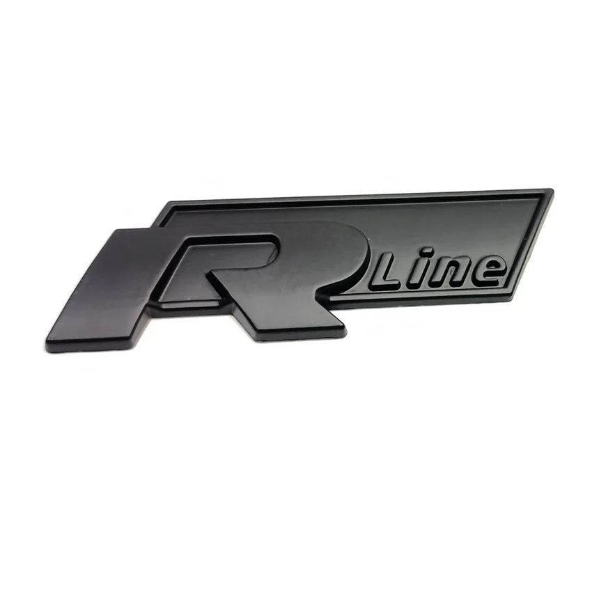 Emblema Adhesivo RLine para Maletero compatible con VW negro