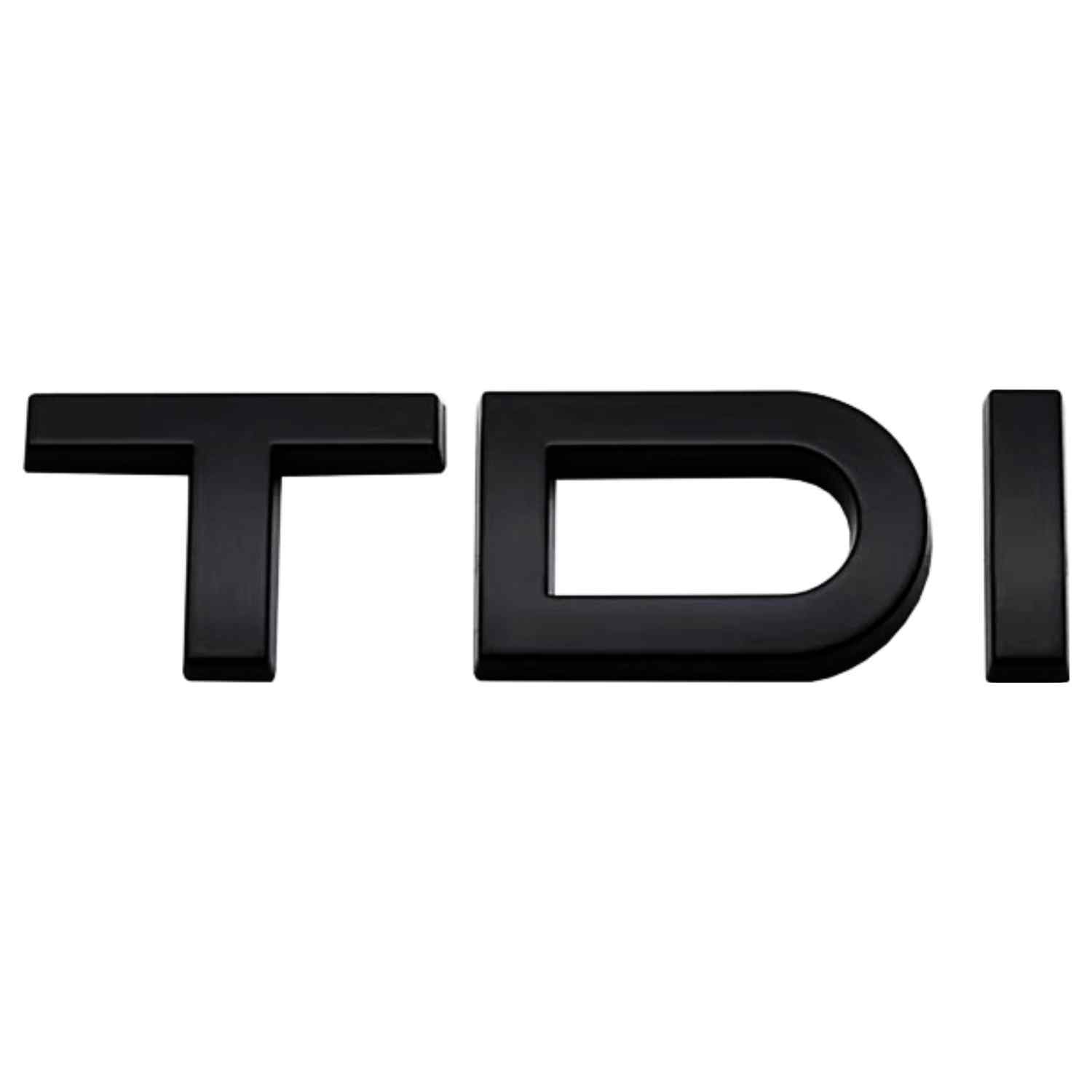 Emblema adhesivo plástico TDI compatible con VW negro