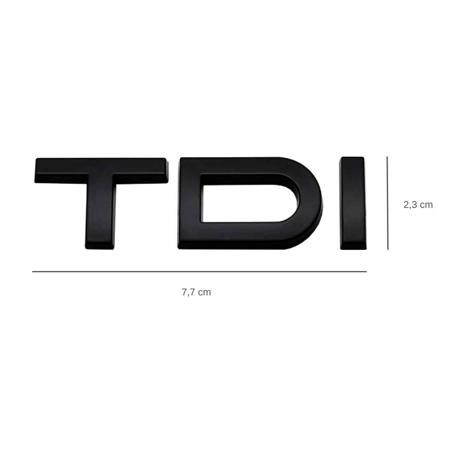 Emblema adhesivo plástico TDI compatible con VW negro - imagen 3