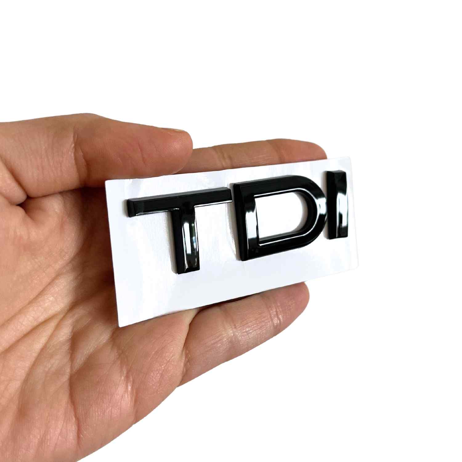Emblema adhesivo plástico TDI compatible con VW negro - imagen 2