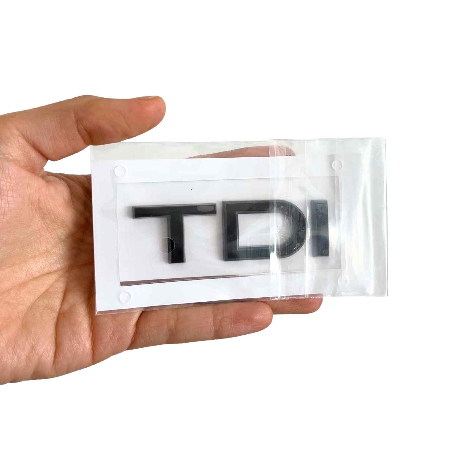 Emblema adhesivo plástico TDI compatible con VW negro - imagen 4