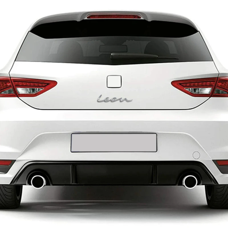 Emblema LEON adhesivo de letras compatible con Seat 2021 en adelante plateado brillo - imagen 2