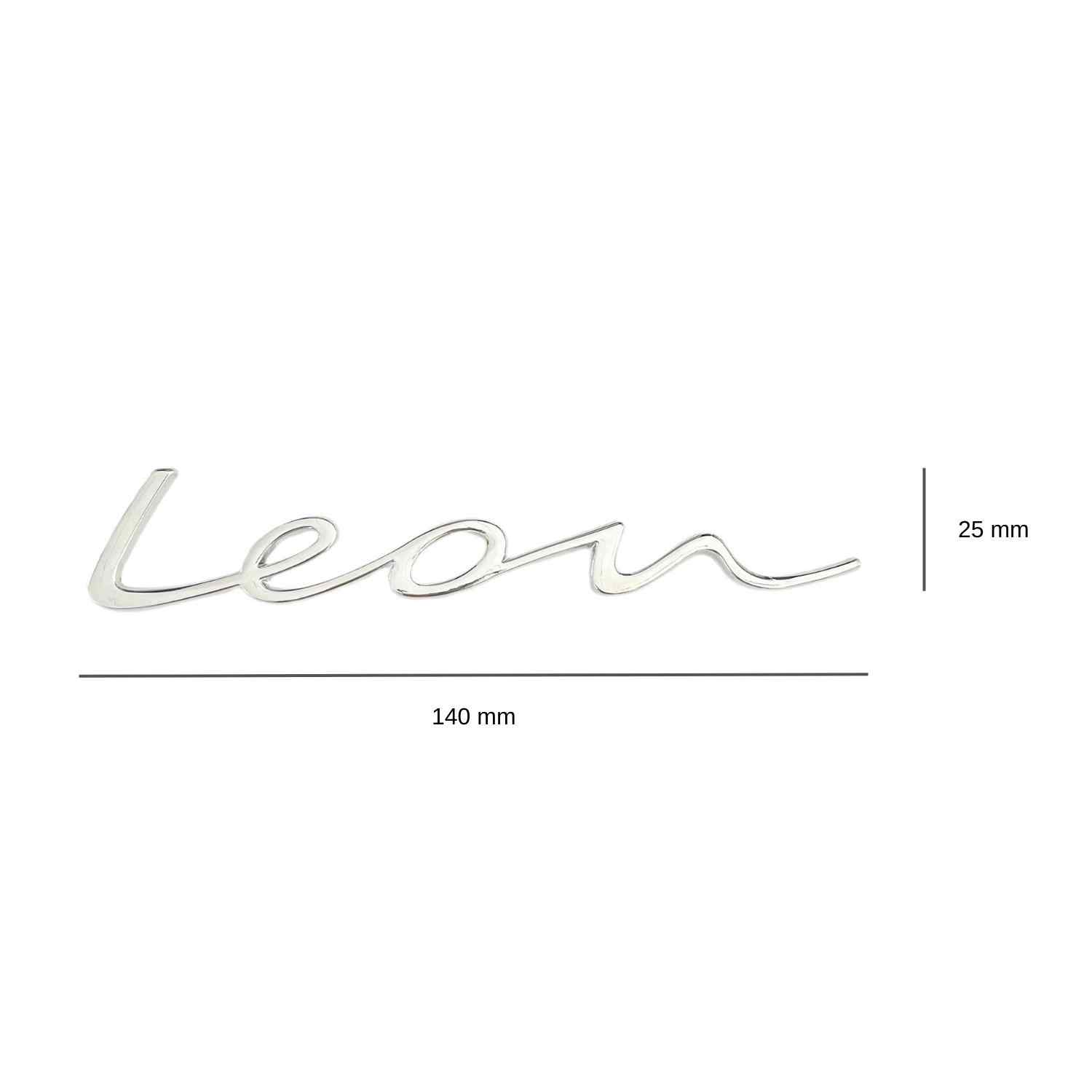 Emblema LEON adhesivo de letras compatible con Seat 2021 en adelante plateado brillo - imagen 6