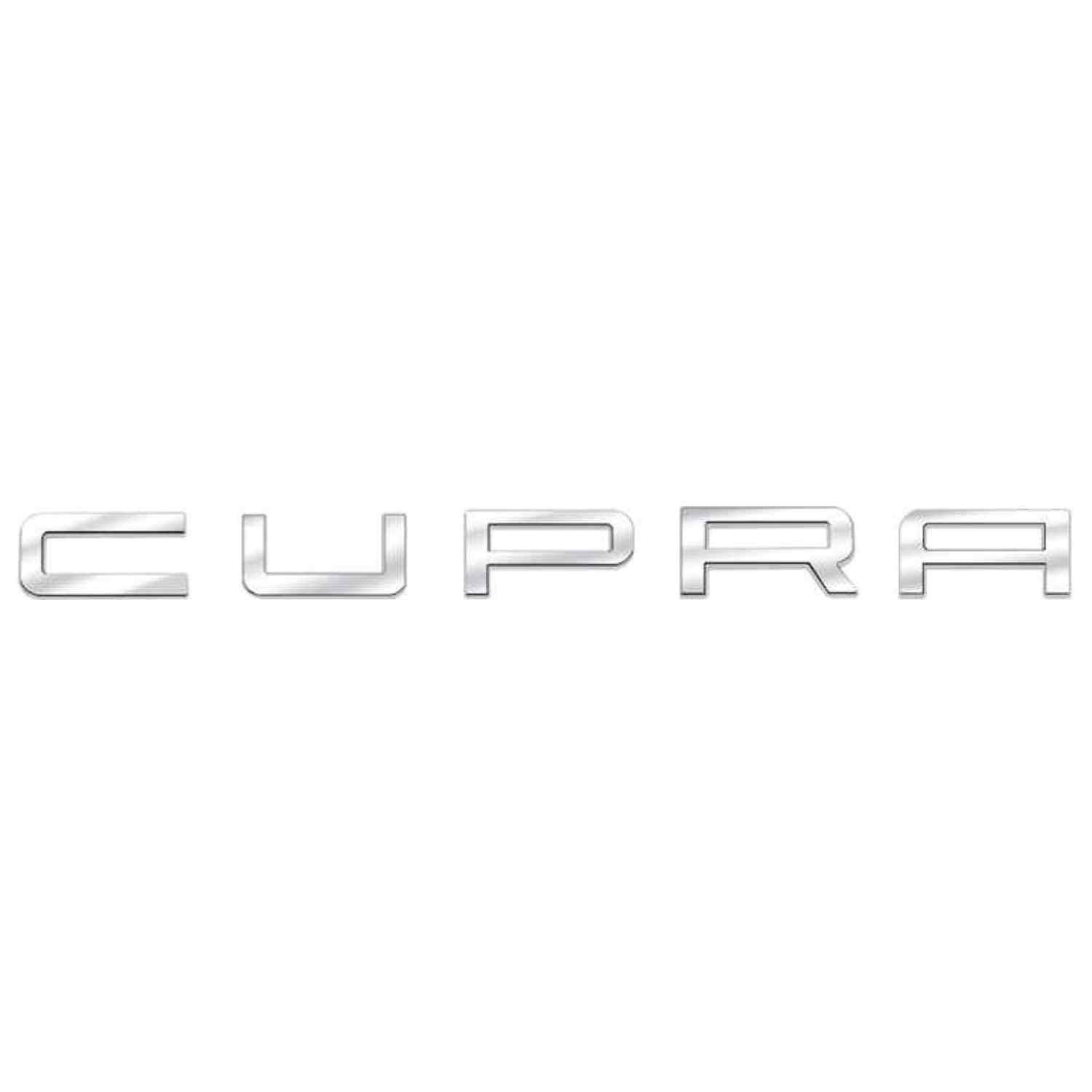 Emblema CUPRA adhesivo de letras compatible con Seat plateado - imagen 1