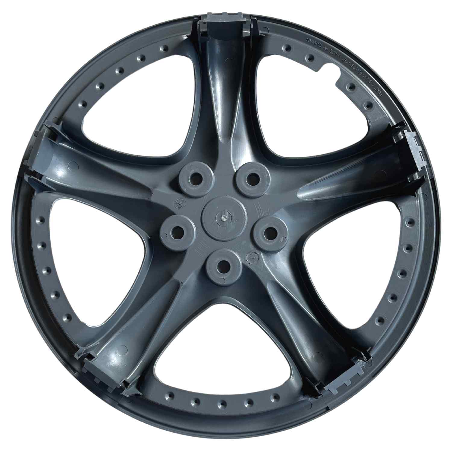 Tapacubos universales 14 pulgadas diseño Luxe ABS Resistente (4 uds) negro - imagen 2