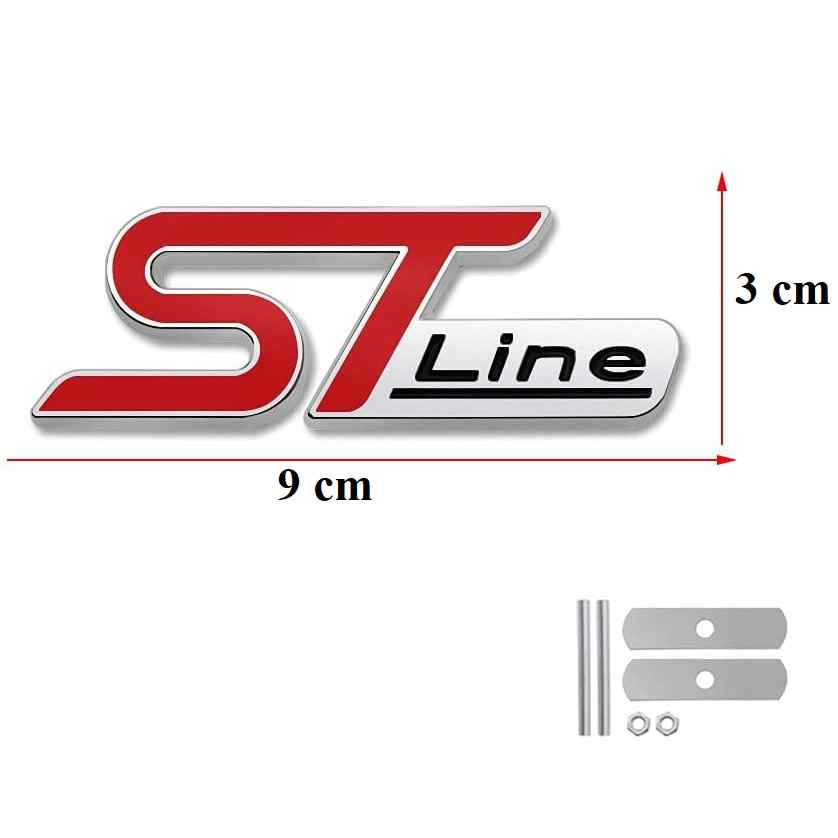 Emblema ST Line parrilla compatible con Ford Rojo - imagen 5