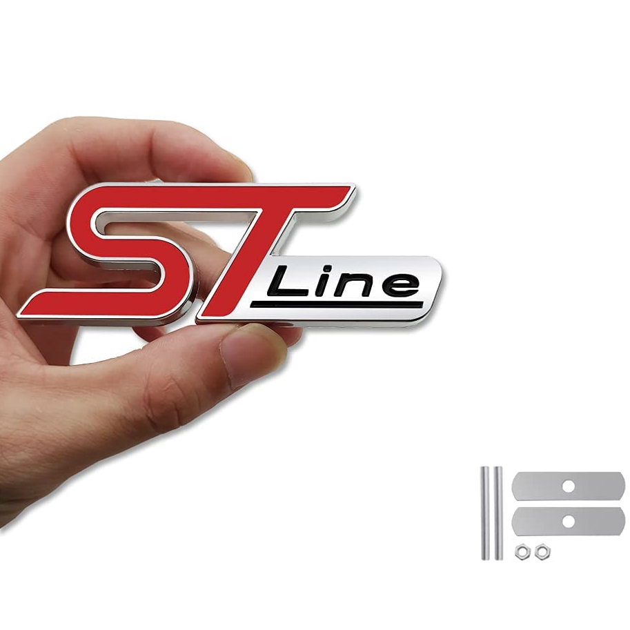 Emblema ST Line parrilla compatible con Ford Rojo - imagen 3