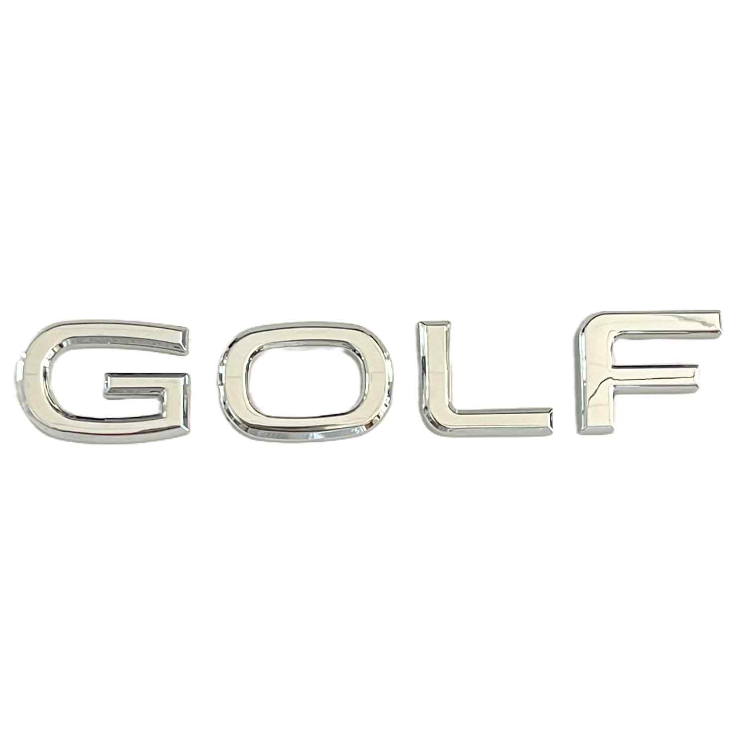 Emblema Golf adhesivo de letras compatible con VW plateado brillo - imagen 2