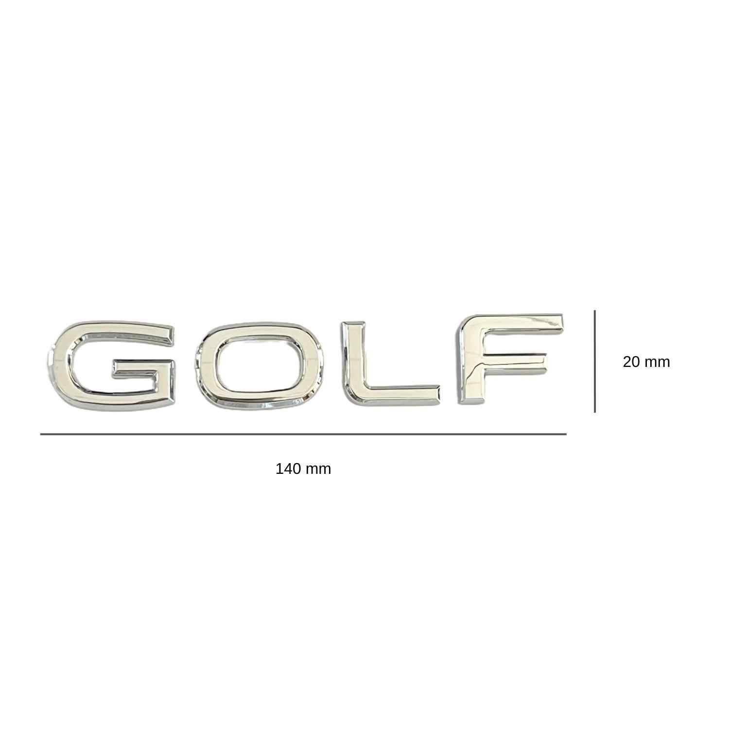 Emblema Golf adhesivo de letras compatible con VW plateado brillo - imagen 5