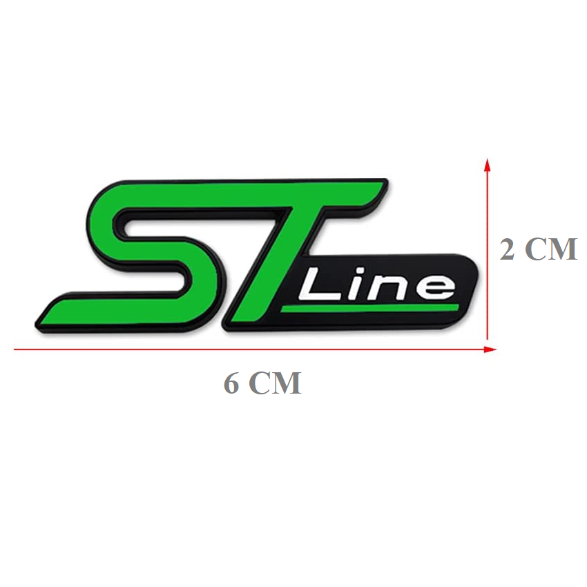 Emblema Adhesivo metálico ST Line compatible con Ford verde y negro - imagen 4