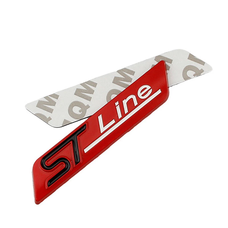 Emblema Adhesivo metálico ST Line rojo compatible con Ford - imagen 3