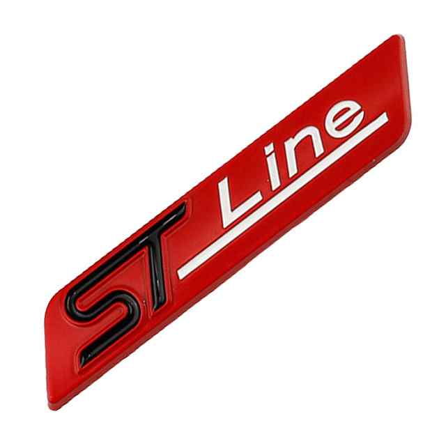 Emblema Adhesivo metálico ST Line rojo compatible con Ford