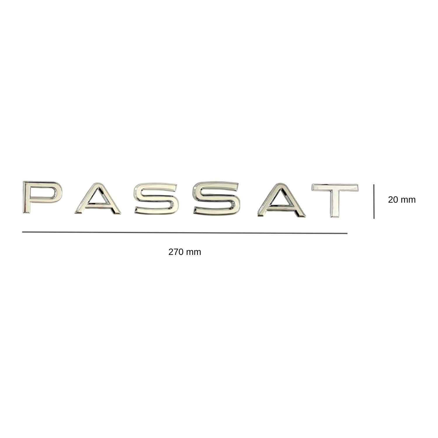 Emblema Passat adhesivo de letras compatible con VW plateado brillo 2021 - imagen 2