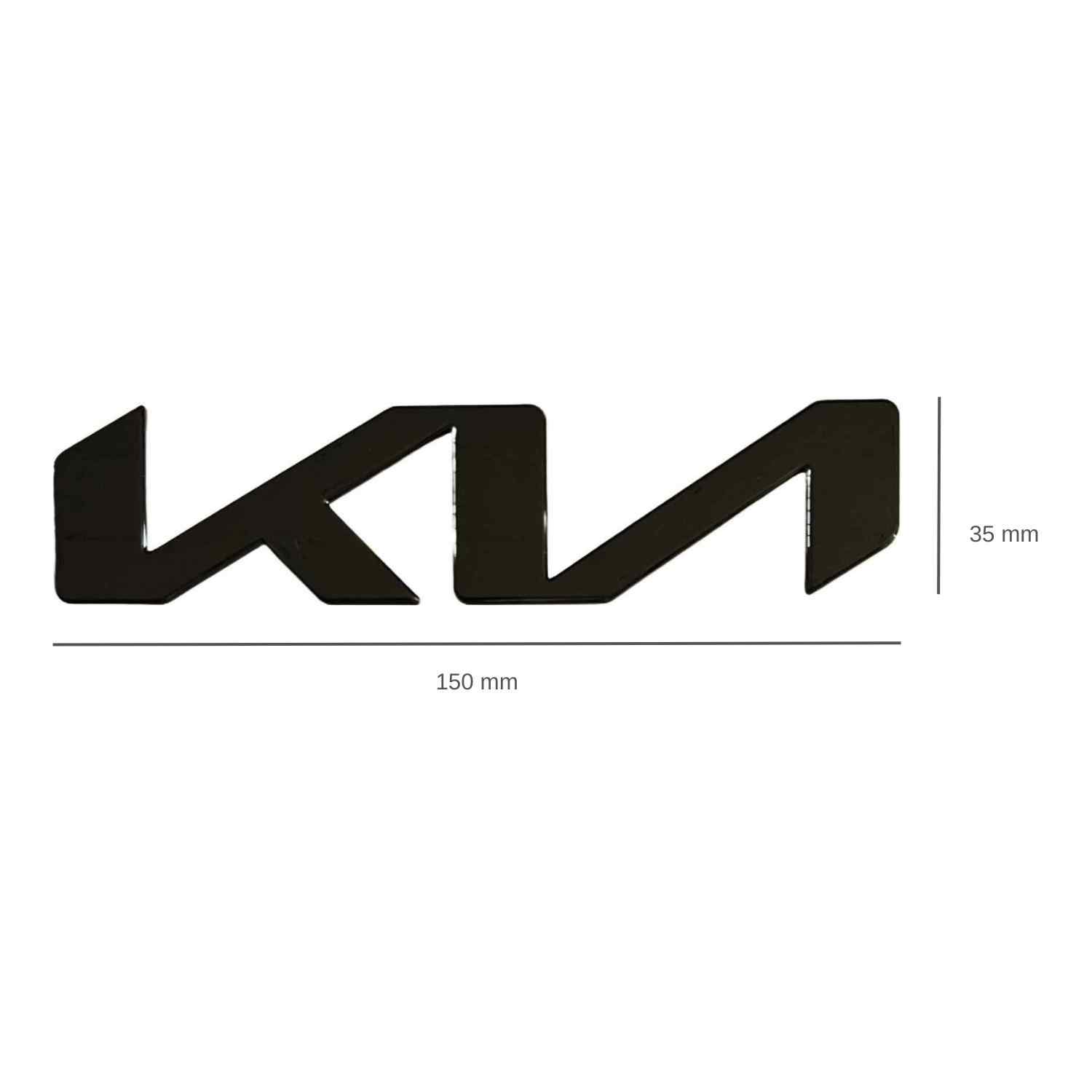 Emblema adhesivo capo delantero compatible con Kia negro 15 x 3.5 cm - imagen 2