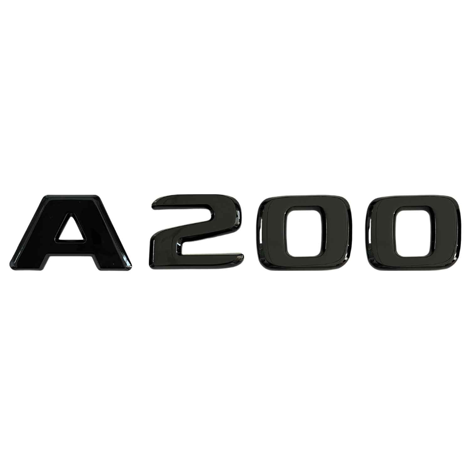 Emblema A200 adhesivo para maletero compatible con Mercedes Negro brillo - imagen 1