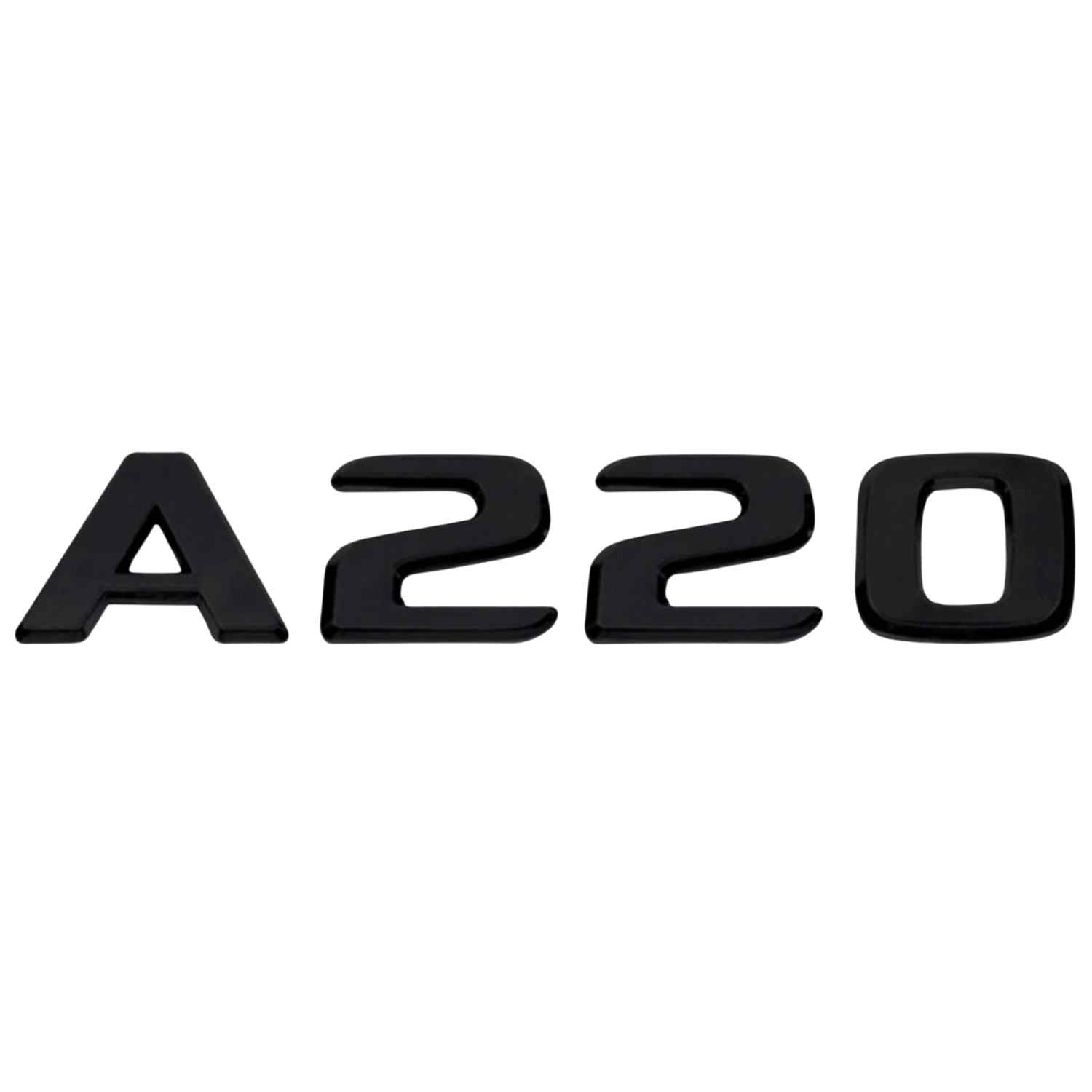 Emblema A220 adhesivo para maletero compatible con Mercedes Negro brillo - imagen 1