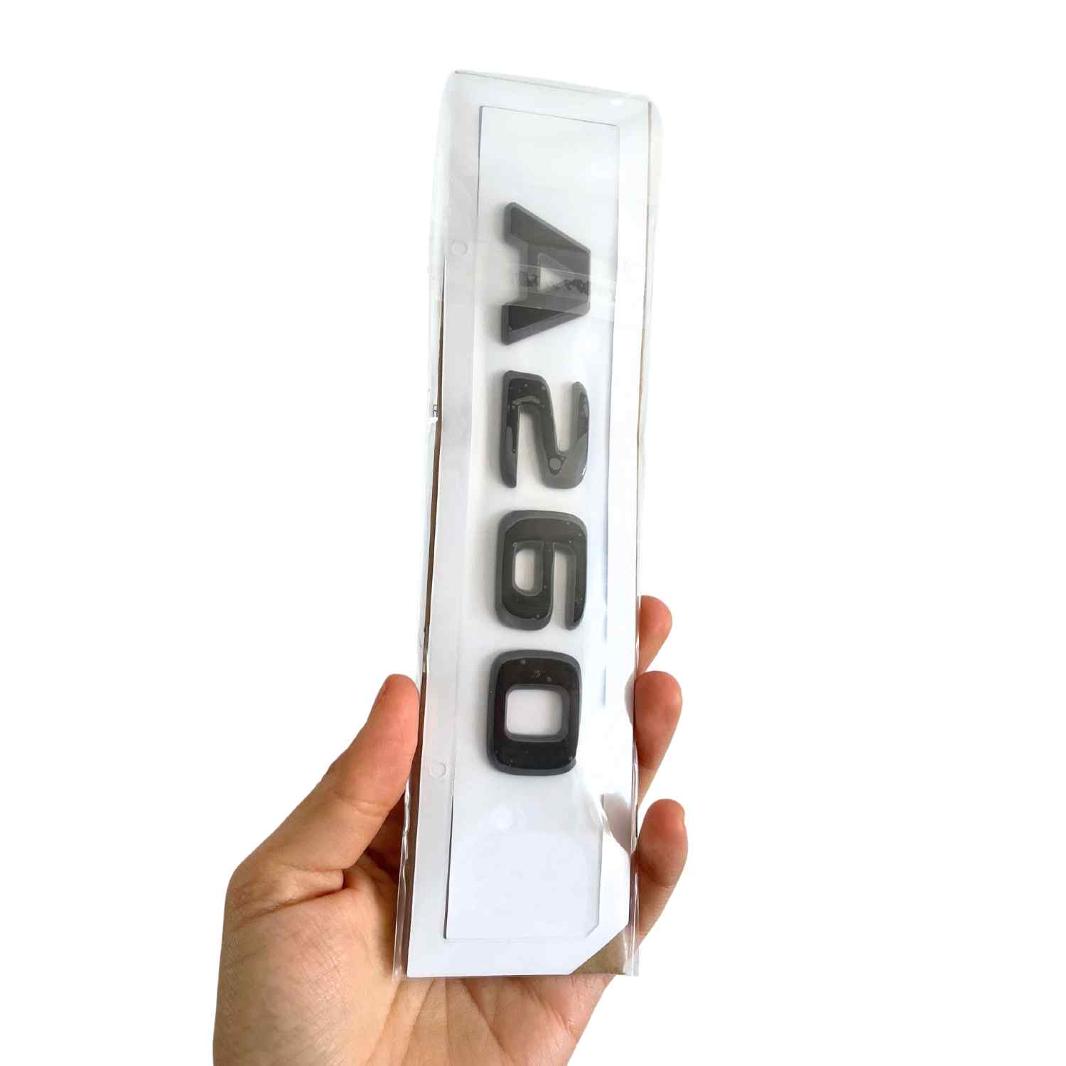Emblema A260 adhesivo para maletero compatible con Mercedes Negro brillo - imagen 5