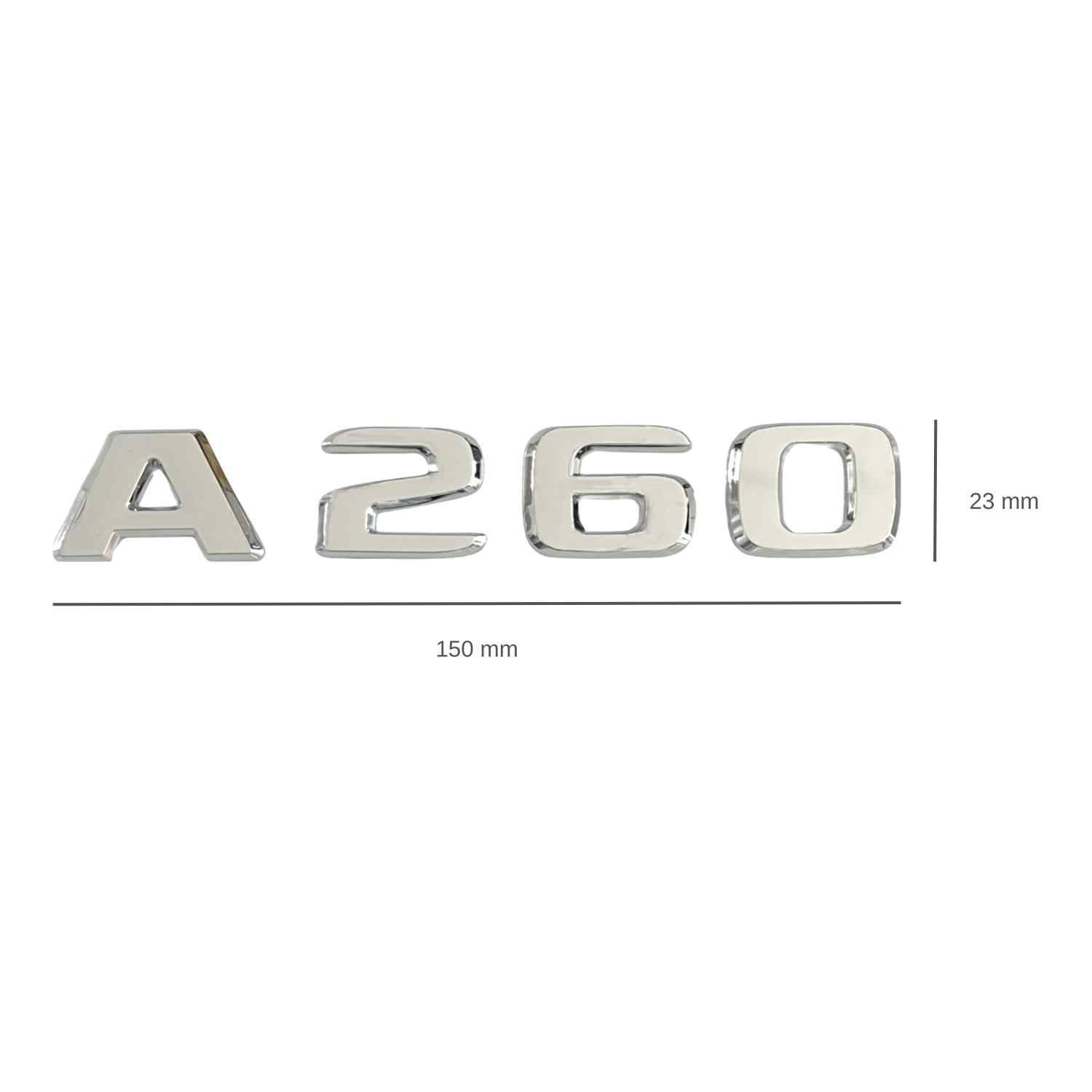Emblema A260 adhesivo para maletero compatible con Mercedes Plateado - imagen 4