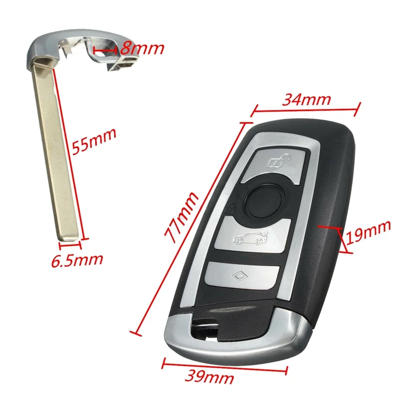 Carcasa mando llave del coche 4 botones Compatible con BMW - imagen 4