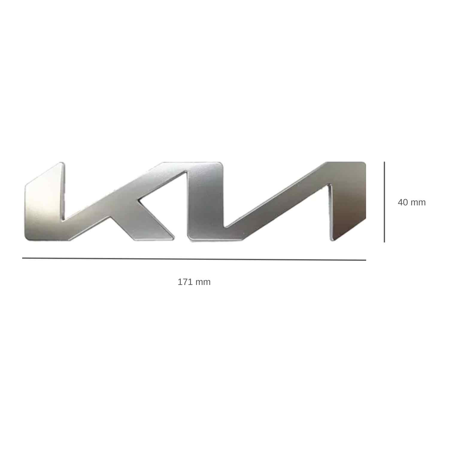 Emblema adhesivo para maletero compatible con Kia plateado  17.1 x 4 cm - imagen 2
