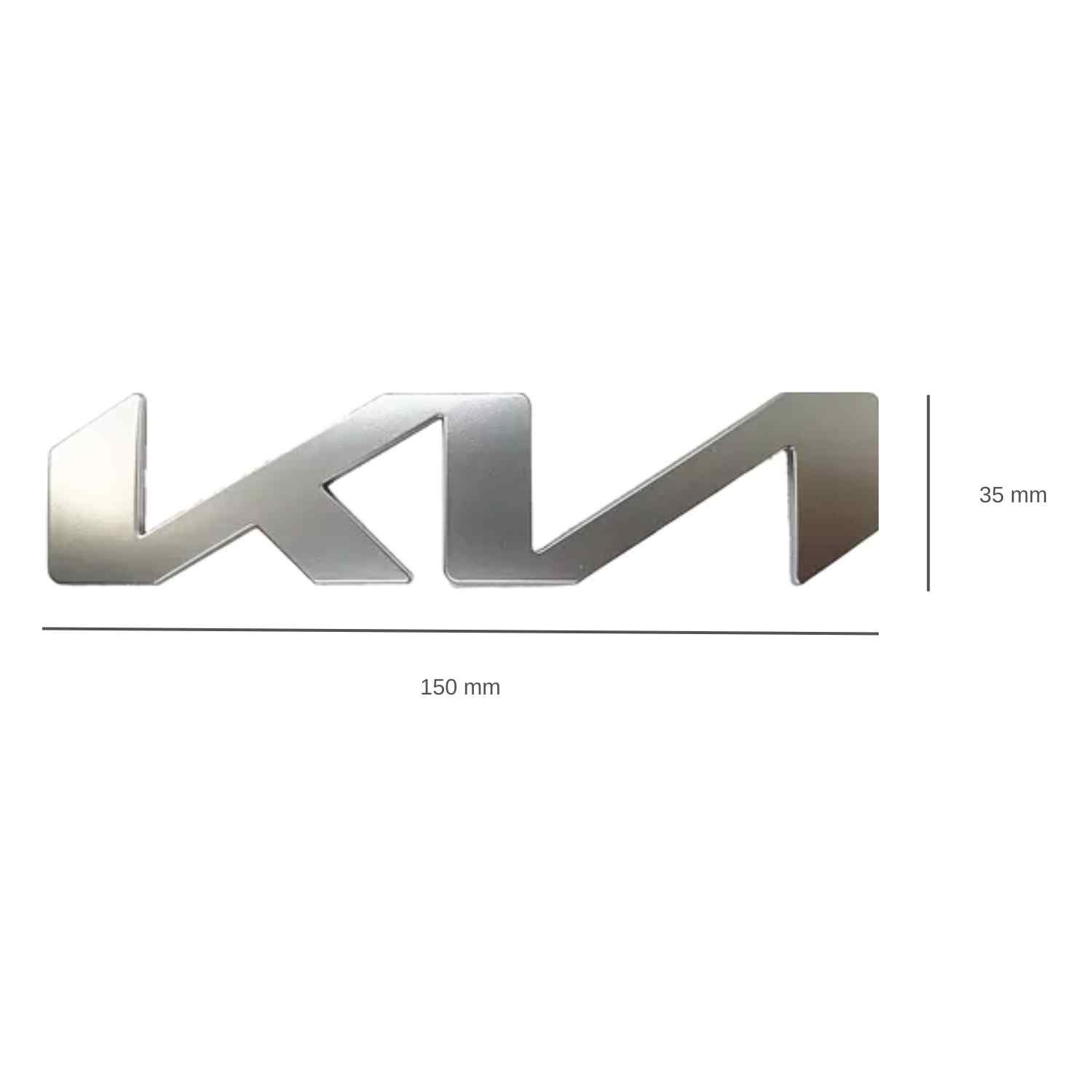 Emblema adhesivo capo delantero compatible con Kia plateado 15 x 3.5 cm - imagen 2