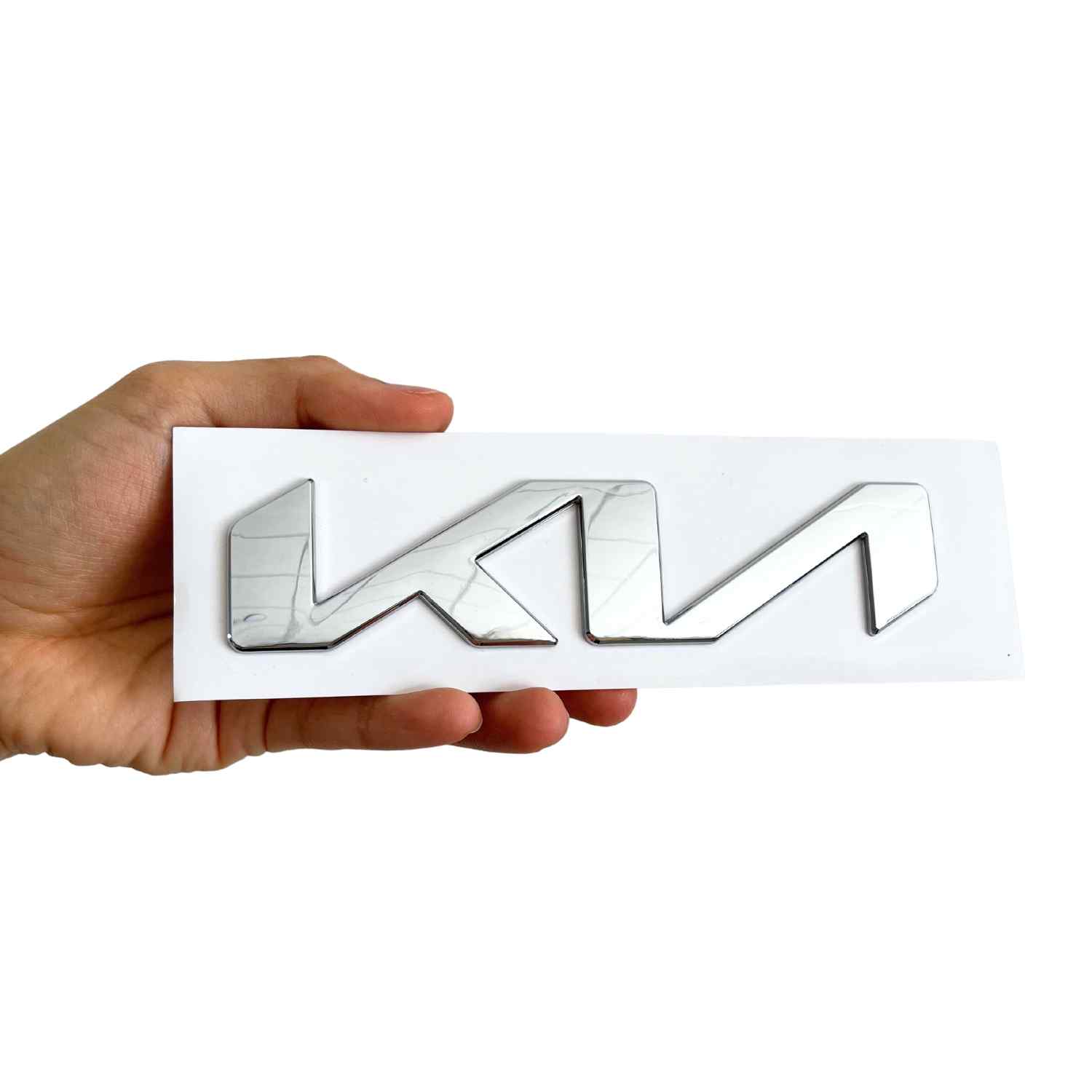 Emblema adhesivo capo delantero compatible con Kia plateado 15 x 3.5 cm - imagen 3