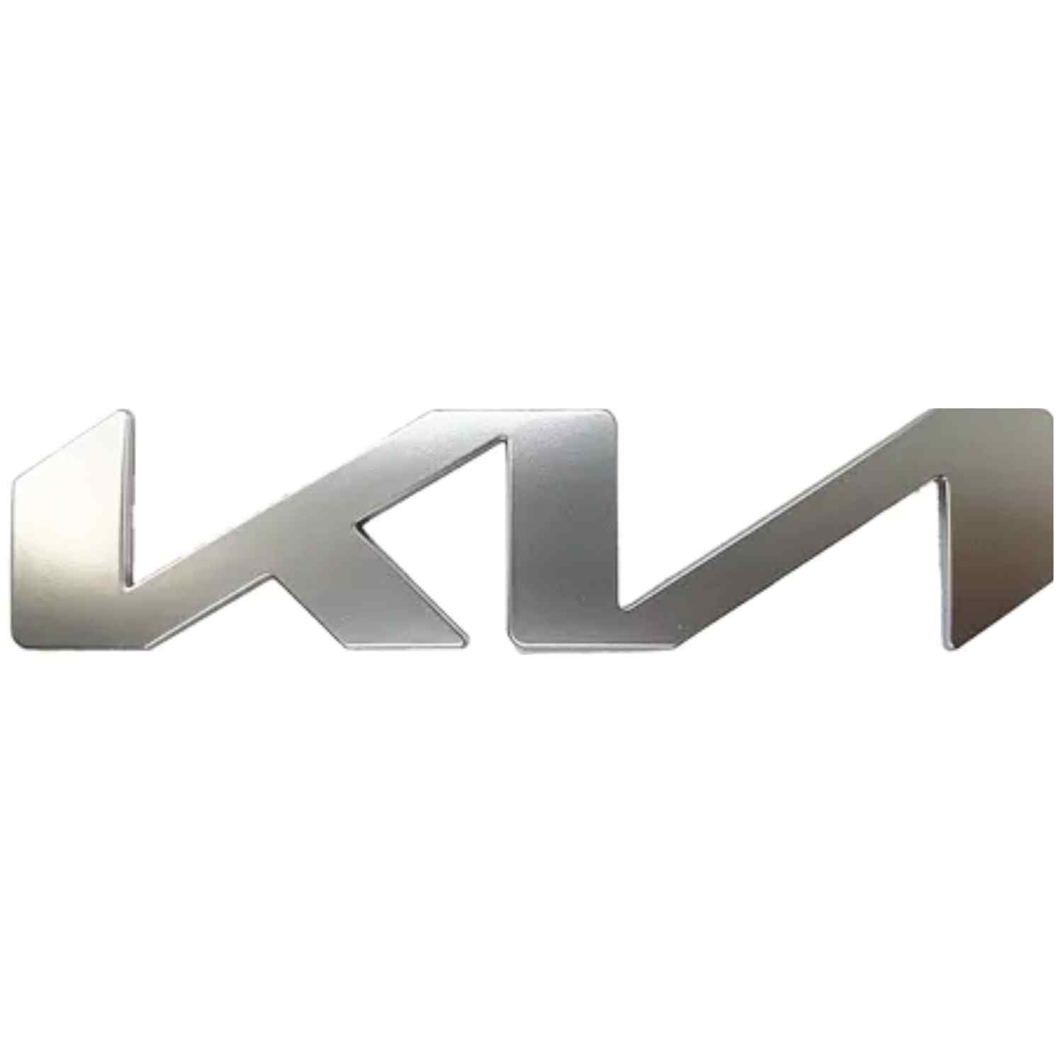 Emblema adhesivo para maletero compatible con Kia plateado 13 x 3 cm