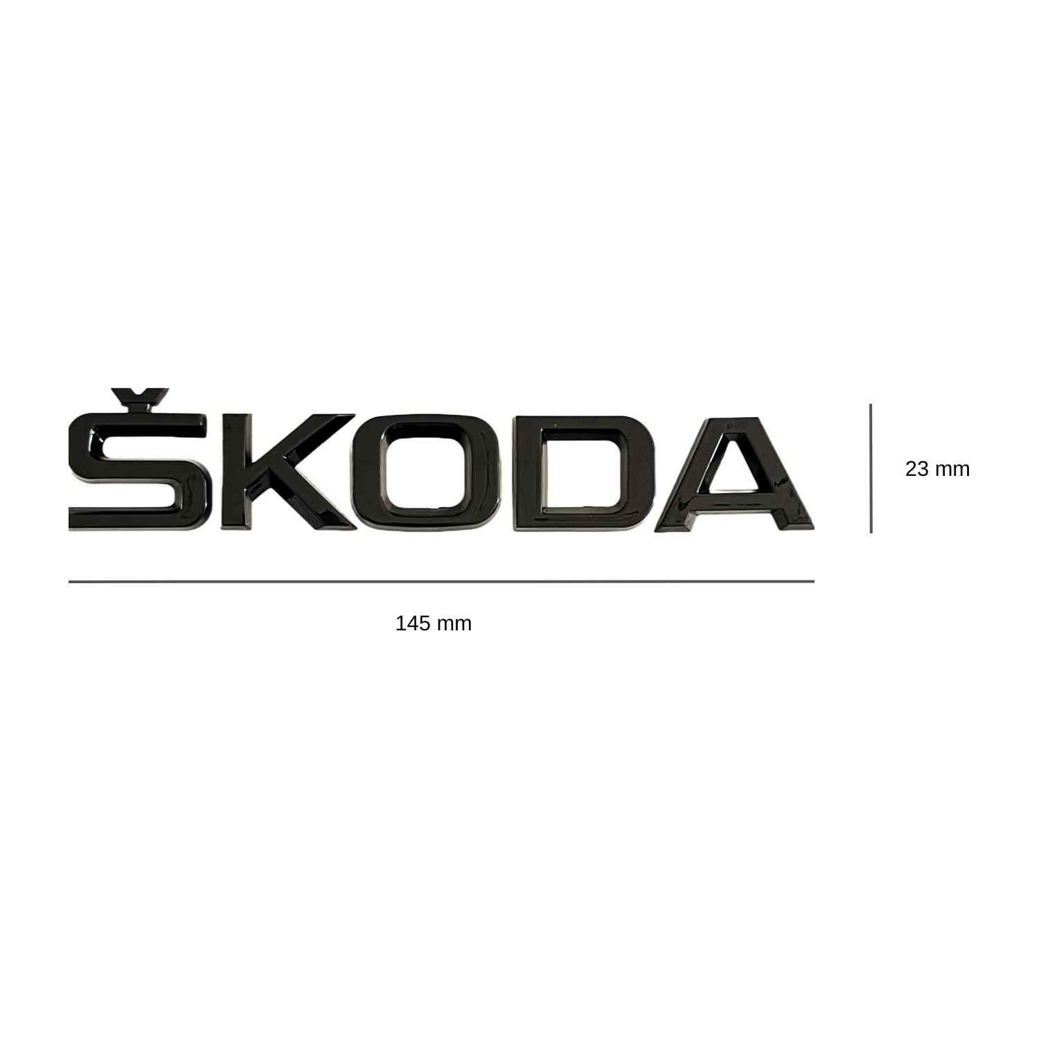 Emblema adhesivo de letras compatible con Skoda negro - imagen 2