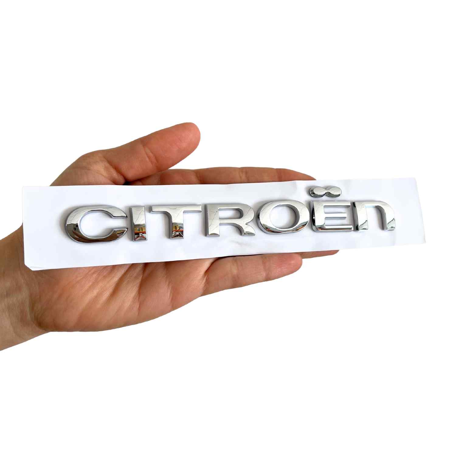 Emblema adhesivo de letras compatible con Citroen plateado brillo - imagen 3