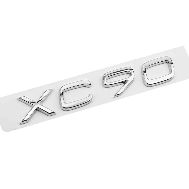 Emblema XC90 adhesivo para maletero compatible con Volvo plateado - imagen 2
