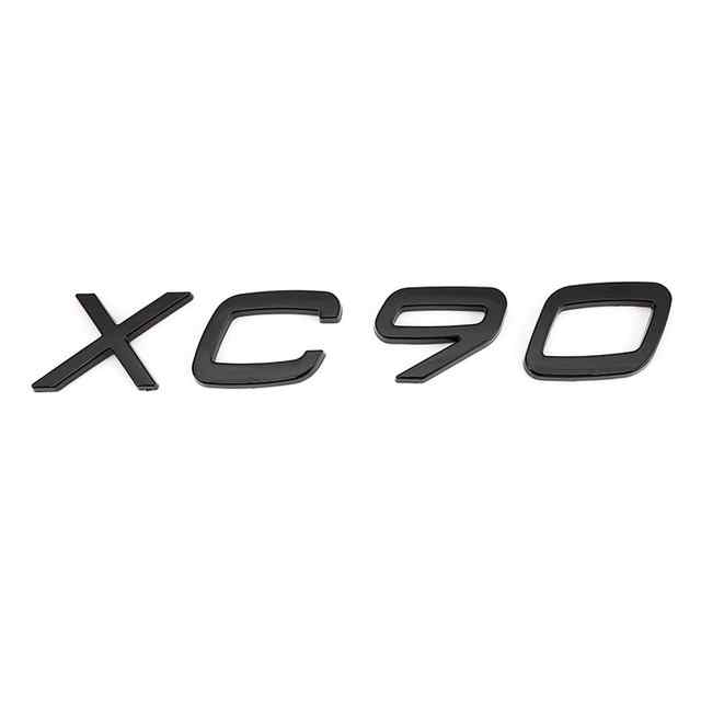 Emblema XC90 adhesivo para maletero compatible con Volvo negro